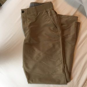 Under Armour tan golf pants 36x32